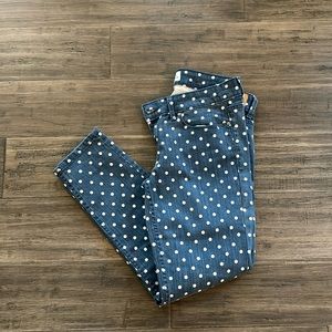 Aeropostale cropped jeans with polkadots